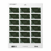 Étiquette de retour de feuillage vert foncé (Feuille entière)