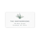 Étiquette de retour de feuillage vert simple (Devant)