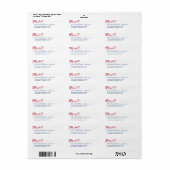 Étiquette de retour de fleurs de cerisier rose (Feuille entière)