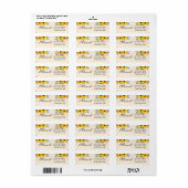 Étiquette de retour de fleurs de tournesol personn (Feuille entière)