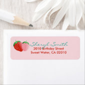 Étiquette de retour de gâteau fraise 2 (En situation)