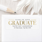 Étiquette de retour de graduation de balise élégan (En situation)