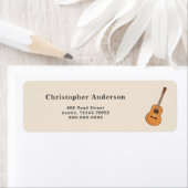 Étiquette de retour de guitare acoustique (En situation)