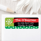 Étiquette de retour de la bannière de Noël (En situation)