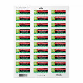 Étiquette de retour de la bannière de Noël (Feuille entière)