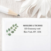 Étiquette de retour de la branche d'Eucalyptus bot (En situation)