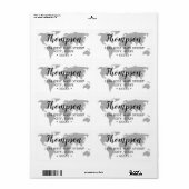 Étiquette de retour de la carte du monde simple (Feuille entière)