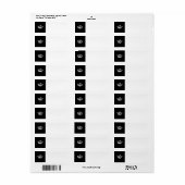 Étiquette de retour de la couronne Pageant (Feuille entière)