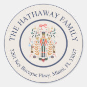 Étiquette de retour de la crête de Noël (Devant)