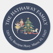 Étiquette de retour de la crête de Noël (Devant)