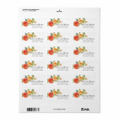 Étiquette de retour de la douche d'aquarelle d'aut (Feuille entière)