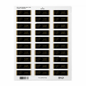 Étiquette de retour de la fête de la veille (Feuille entière)