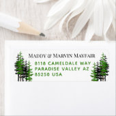 Étiquette de retour de la forêt de pins orientaux (En situation)