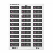 Étiquette de retour de la libellule magenta Rustiq (Feuille entière)