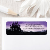 Étiquette de retour de la maison hantée effrayante (En situation)