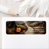 Étiquette de retour de la maison hantée effrayante (En situation)