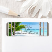 Étiquette de retour de la scène de plage du Mariag (En situation)