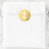 Étiquette de retour de l'ananas Faux Gold (Sac)