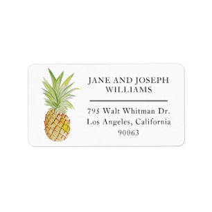 Étiquette de retour de l'ananas Tropical Hawaii
