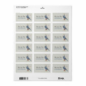Étiquette de retour de l'aquarelle Blue Jay (Feuille entière)