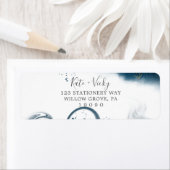 Étiquette de retour de l'aquarelle céleste moderne (En situation)