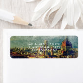 Étiquette de retour de l'aquarelle Florence Italie (En situation)