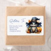 Étiquette de retour de l'aquarelle mignonne Dragon (En situation)