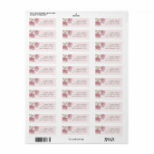 Étiquette de retour de l'aquarelle rose pâle (Feuille entière)