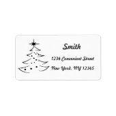 Étiquette de retour de l'arbre de Noël (Devant)