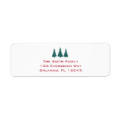 Étiquette de retour de l'arbre de Noël (Devant)