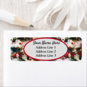 Étiquette de retour de l'arbre de Noël mignon (En situation)