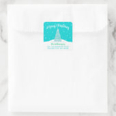 Étiquette de retour de l'arbre de Noël turquoise (Sac)