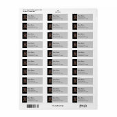 Étiquette de retour de l'Art Floral Illuminé Gothi (Feuille entière)