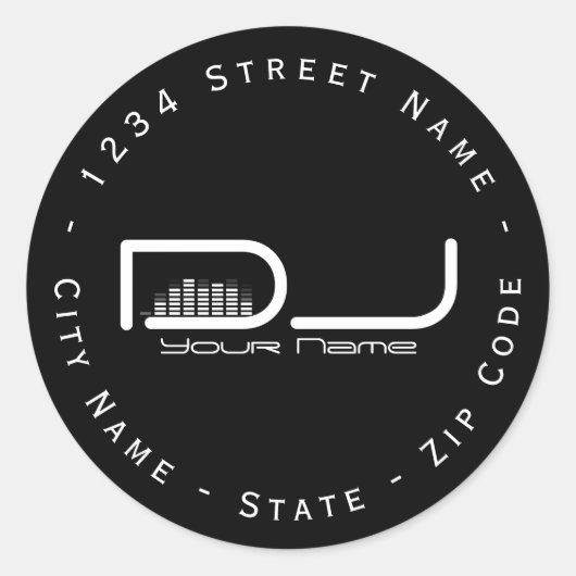 Étiquette de retour de l'égaliseur DJ circulaire (Devant)