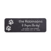 Étiquette de retour de l'Empreinte de patte de tab (Devant)