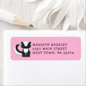 Étiquette de retour de l'enfant Skunk Cute Woodlan (En situation)