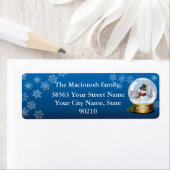 Étiquette de retour de l'homme de neige (En situation)