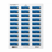 Étiquette de retour de l'homme de neige (Feuille entière)