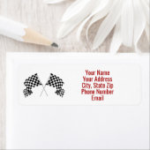 Étiquette de retour de l'indicateur À damiers (En situation)