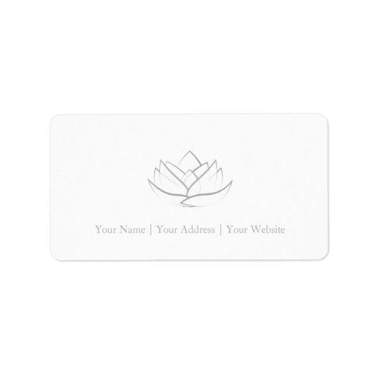 Étiquette de retour de lotus gris simple (Devant)