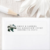 Étiquette de retour de l'ours de forêt (En situation)