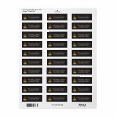 Étiquette de retour de lustre classique (jaune) (Feuille entière)