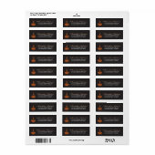 Étiquette de retour de lustre classique (orange) (Feuille entière)