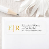 Étiquette de retour de mariage à la calligraphie a (En situation)