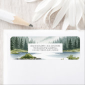 Étiquette de retour de mariage à la forêt de lac d (En situation)