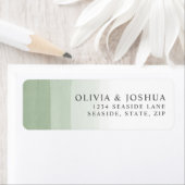 Étiquette de retour de mariage à l'aquarelle Sage (En situation)