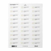 Étiquette de retour de mariage au monogramme de co (Feuille entière)