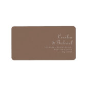 Étiquette de retour de mariage bohème de soirée ma (Devant)