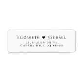 Étiquette de retour de mariage élégant (Devant)