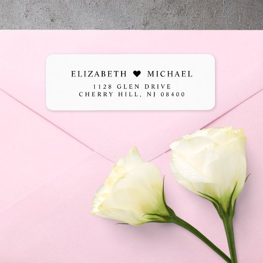 Étiquette de retour de mariage élégant